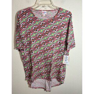 NWT LuLaRoe Irma T-Shirt Oversized Casual Retro 80s Y2K Tee Colorful Size XXS